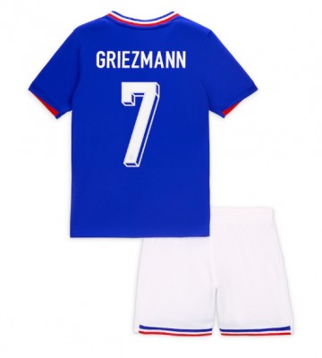 Frankrig Antoine Griezmann #7 Replika Babytøj Hjemmebanesæt Børn EM 2024 Kortærmet (+ Korte bukser)